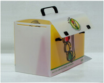 Process printed poly tote with velcro closures