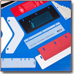 Custom and Standard sheet lifters to protect the contents of your binder and offer helpful printed information
